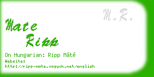 mate ripp business card